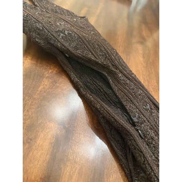 VINTAGE Bruno Duluc for Kush Women's Brown Jacquard Mini Dress Size Medium - Picture 4 of 7